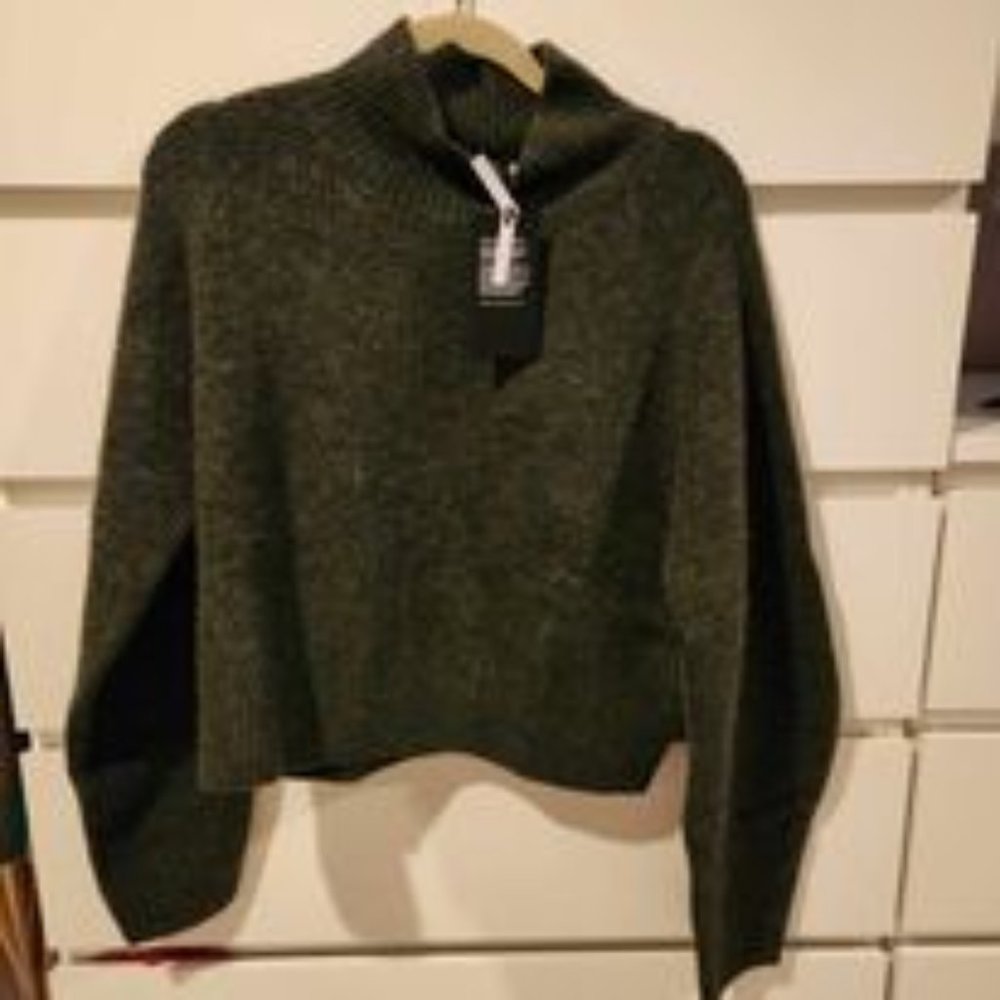 High Neck Crop Sweater by Weekend